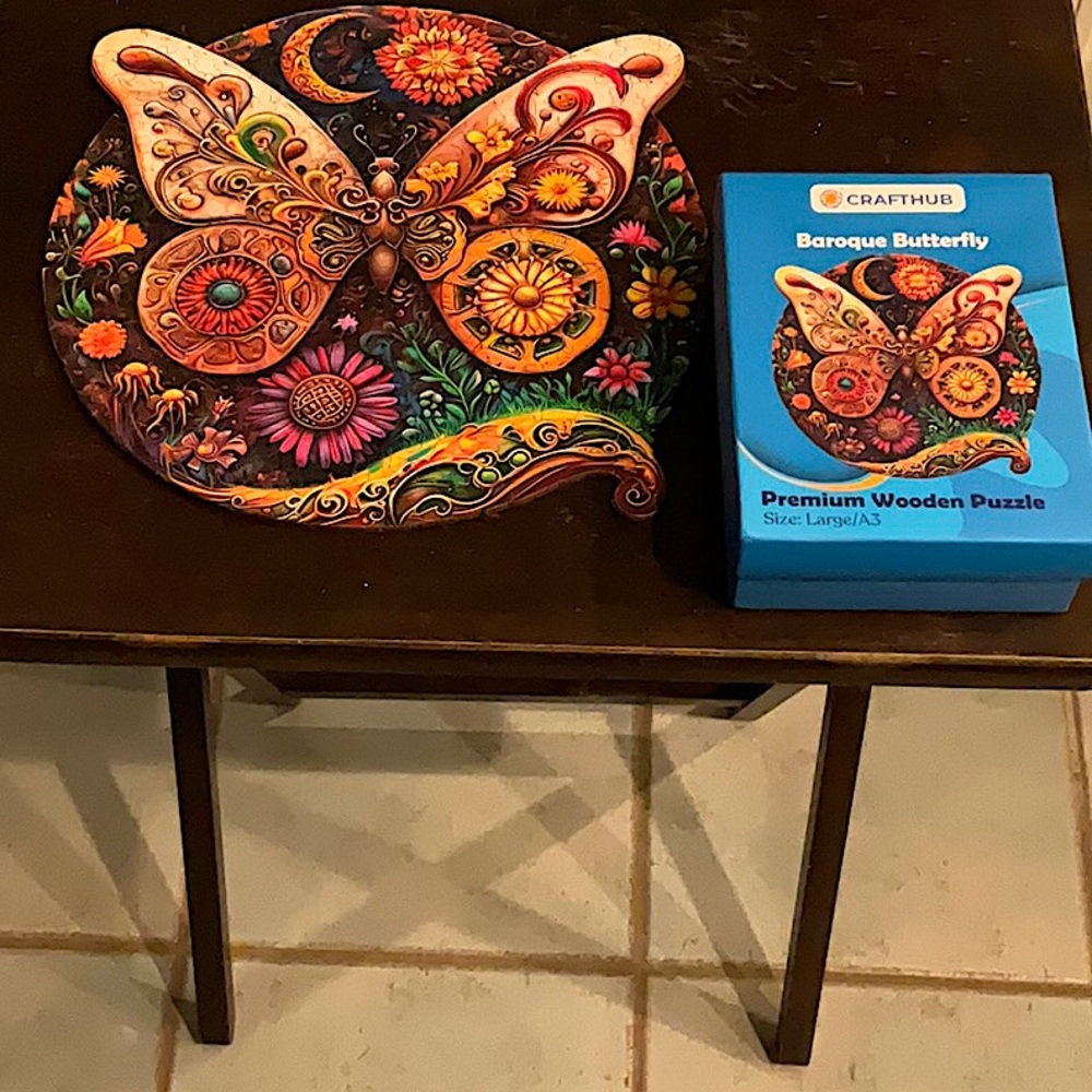 CRAFTHUB Beroque Butterfly Art Wooden 175 Piece Puzzle - Picture 4 of 9